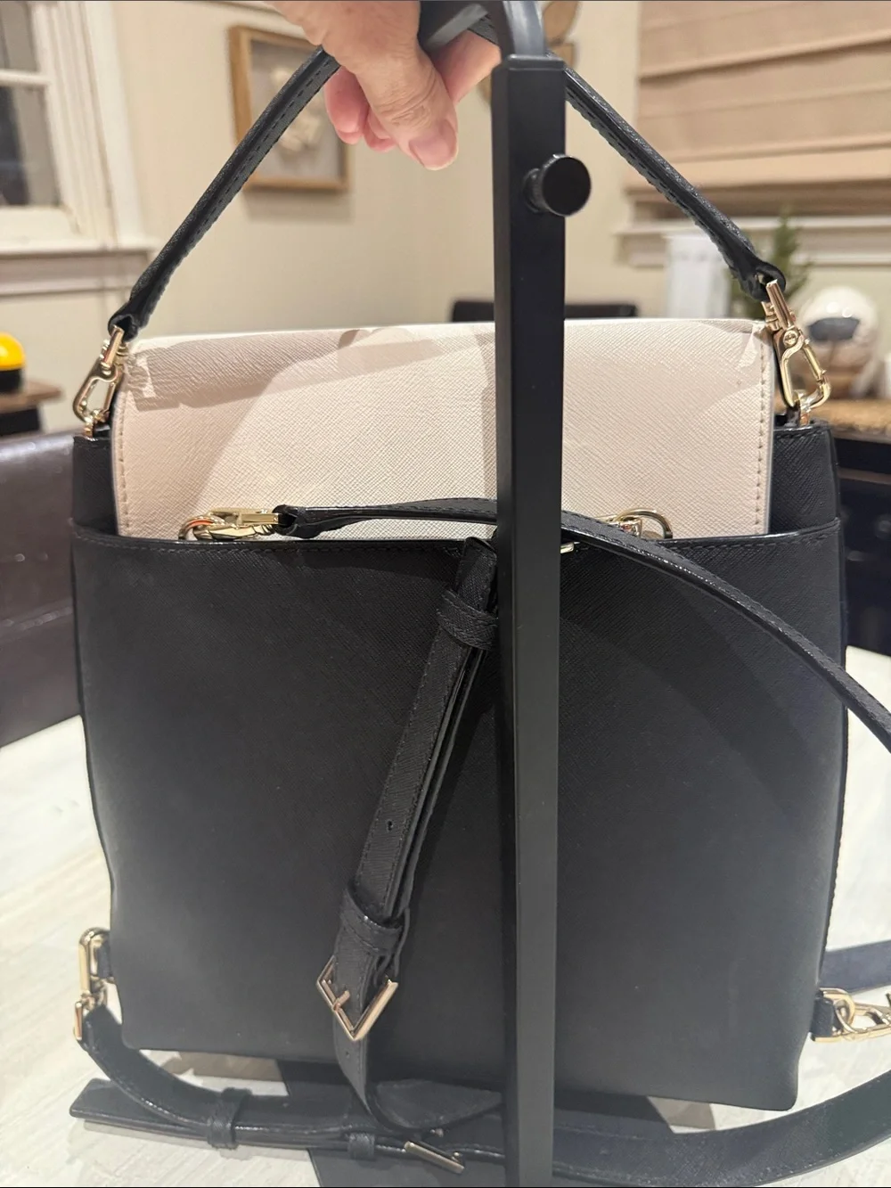 kate spade black structured
